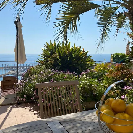 L'ensoleillee Vue Panoramique Mer, 250 M De La Et Du Centre * Menton