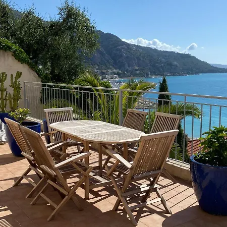 L'ensoleillee Vue Panoramique Mer, 250 M De La Et Du Centre * Menton